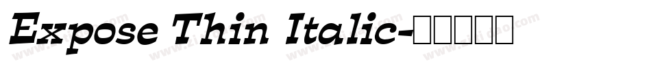 Expose Thin Italic字体转换
